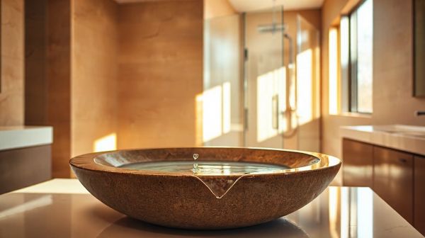 5 idéés créatives pour intégrer une vasque en pierre dans votre salle de bain