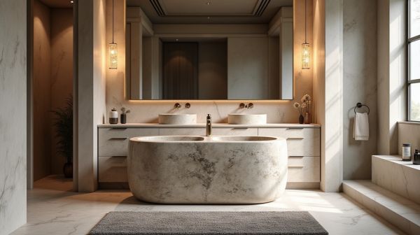 Rendez votre salle de bain unique avec une vasque en pierre