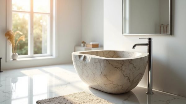 Rendez votre salle de bain unique avec une vasque en pierre